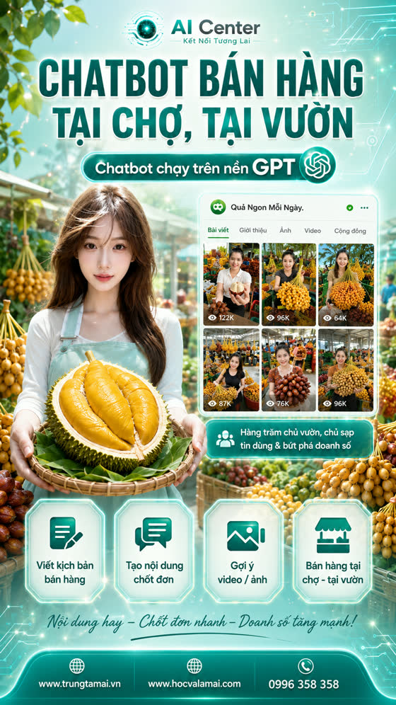 Ảnh giới thiệu Bán hoa quả tại chợ, vườn